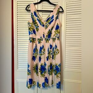 Boden Sleeveless V Neck Swishy Garden Floral Dress Size US Size  8 R